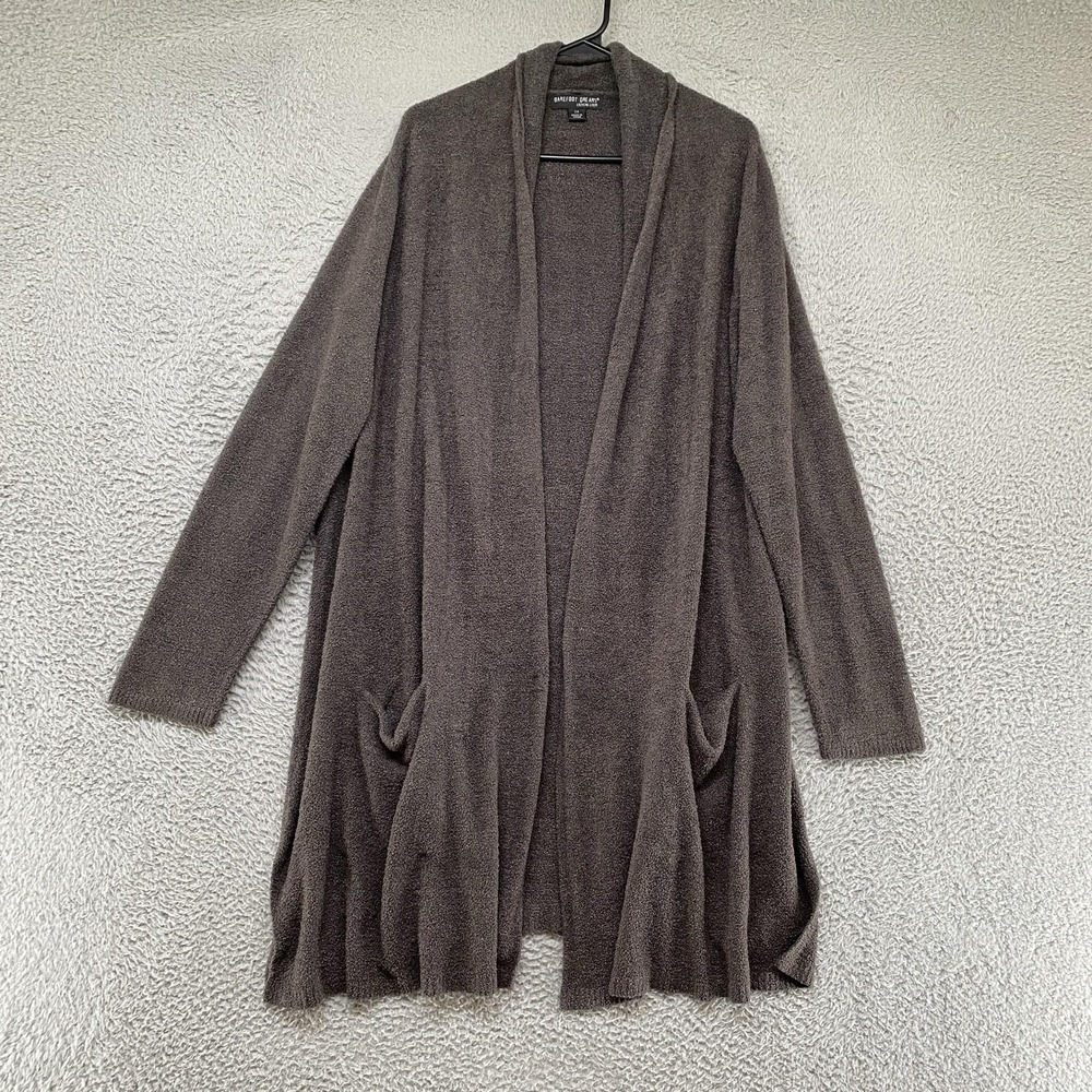 Barefoot Dreams Cardigan Sweater Womens 2X Brown CozyChic Lite Duster Pockets